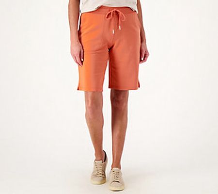 As Is Denim & Co. Active French Terry Pull-On Bermuda Shorts