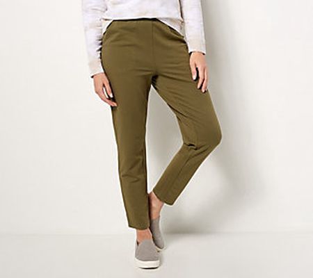 As Is Denim & Co. Active French Terry Regular Slim Leg Pant