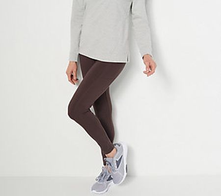 As Is Denim & Co. Active Petite Duo Stretch Legging w/Pkt