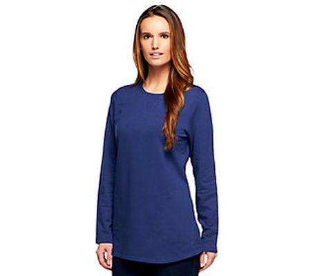 As Is Denim & Co. Active Petite French Terry Tunic