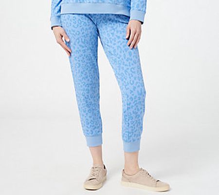 As Is Denim & Co. Active Printed French Terry Jogger w/pkts