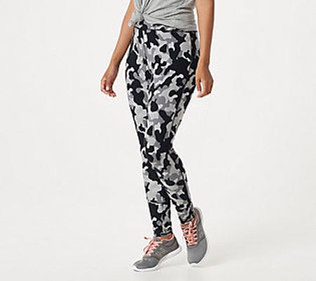 As Is Denim & Co. Active Tall Duo Stretch Print Leggings