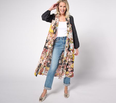 As Is Denim & Co. Canyon Retreat Printed Duster