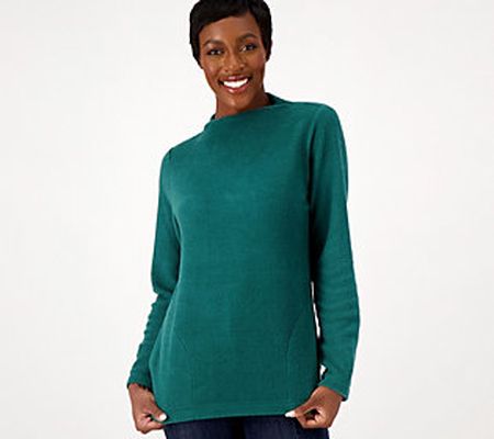 As Is Denim & Co. Comfort Zone Baby Sherpa Pullover