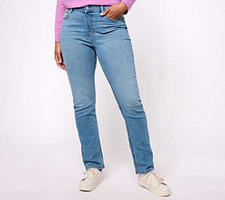 As Is Denim & Co. Easy Stretch Regular Relax Straight Jean