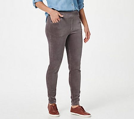 As Is Denim & Co. Petite Smooth Waist Knit Cord Legging