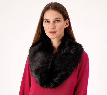 As Is Dennis Basso Faux Mink Collar Accessory