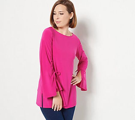 As Is Dennis Basso Italia Knit Split Sleeve Tunic