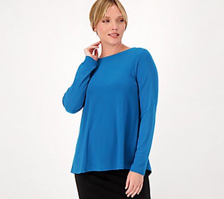 As Is Dennis Basso Italia Knit Top with Back Embellishment