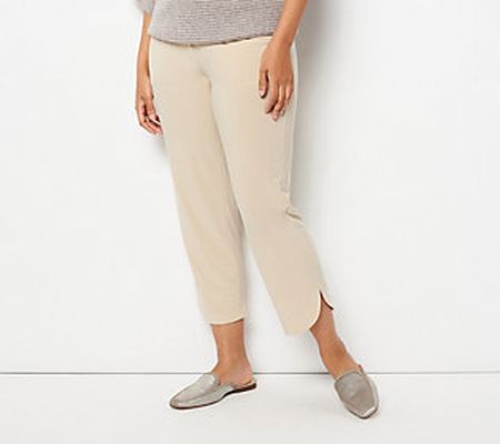 As Is Dennis Basso Regular Italia Knit TulipHem Strght Leg