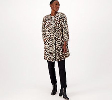 As Is Dennis Basso Sheared Faux Fur Topper