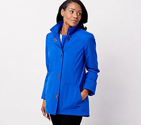 As Is Dennis Basso Water Resistant Jacket w/ TurnKey Closure