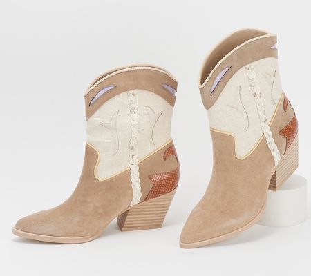 As Is Dolce Vita Leather or Suede Cowboy Boots- Loral