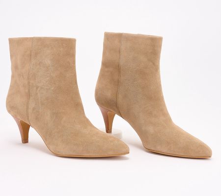 As Is Dolce Vita Leather or Suede KittenHeel Ankle Boots
