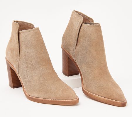 As Is Dolce Vita Leather/Suede Heeled Booties - Spade