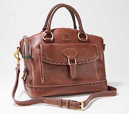 As Is Dooney & Bourke Florentine Leather Pocket Satchel