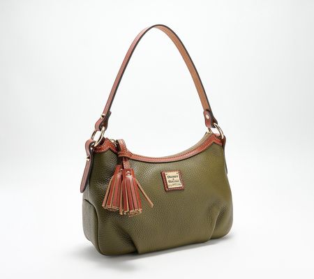 As Is Dooney & Bourke PebbleLeather Pouchette with Tassel