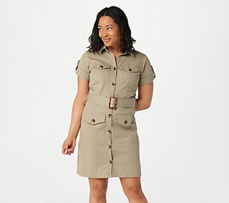 As Is Du Jour Regular Button Front Boiler Utility Dress