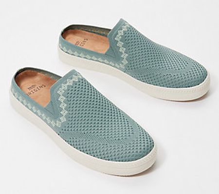 As Is Earth Origins Embroidered Knit Mules - Zilly