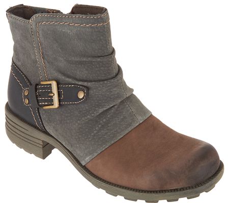 As Is Earth Origins Leather & Suede Ankle Boots -Phoenix