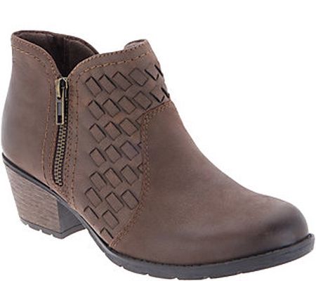 As Is Earth Origins Woven Leather Side-ZipBooties-Alexis