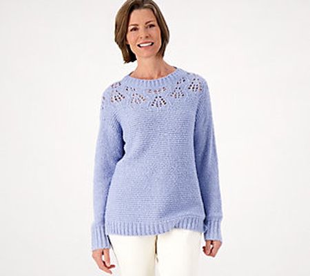 As Is Encore by Idina Menzel Boucle Bateau OpnSttchSweater