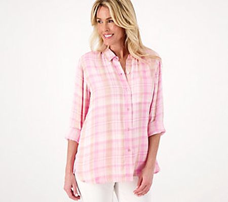 As Is Encore by Idina Menzel Double Face Plaid Shirt