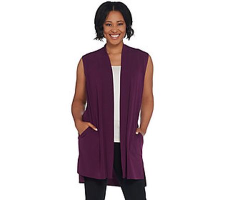 As Is Every Day by Susan Graver Liquid KnitOpen Front Vest
