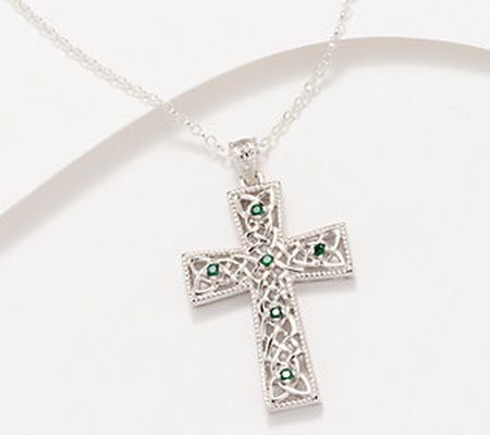 As Is Fado Sterling Silver Trinity CrossPendant & Chain