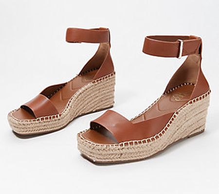 As Is Franco Sarto Espadrille Wedges withAnkle Strap-Cam