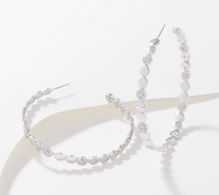 As Is FREIDA ROTHMAN Sterling Silver Radiance Hoop Earrings