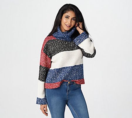 As Is G.I.L.I. Multi Yarn Oversized TurtleNeck Sweater