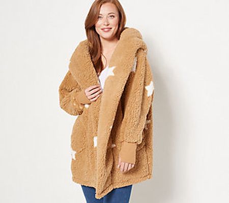 As Is G.I.L.I. The Lounger Petite Oversized Sherpa Hoodie