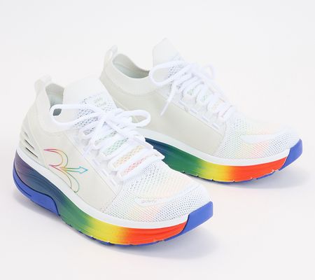 As Is GDEFY VersoShock Orthotic Rainbow Sneakers