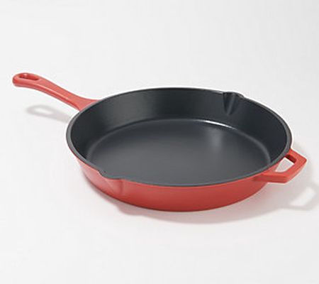 As Is Geoffrey Zakarian 12" Colored Cast-Iron Skillet