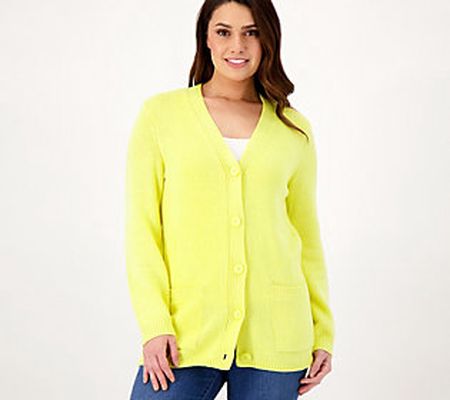 As Is Girl With Curves Button Front V-NeckCardigan