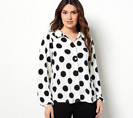 As Is Girl with Curves Knit Button Down Top