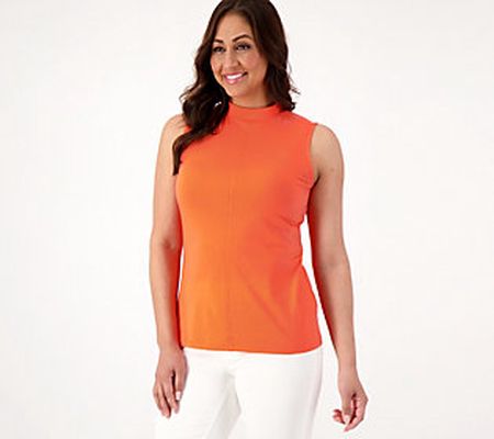 As Is Girl With Curves Mock Neck Knit Tank