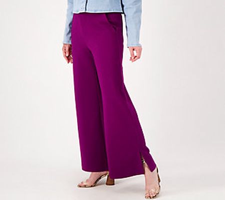 As Is Girl with Curves Petite Ponte Wide LegPant