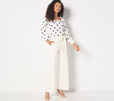 As Is Girl with Curves Petite Wide Leg PontePants