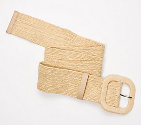 As Is Girl With Curves Stretch Rattan Belt