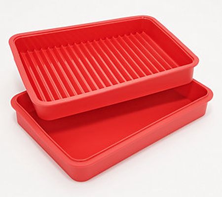 As Is Good Housekeeping Silicone Tray/ Crisper Set