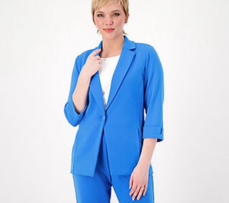 As Is GRAVER Susan Graver LK Fusion 3/4 SlvBlazer