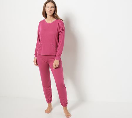 As Is Hanes French Terry Lantern Sleeve Top & Jogger Set