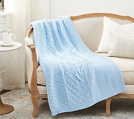 As Is Home Reflections Oversized Jacquard Knit Throw