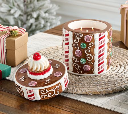 As Is HomeWorx by Slatkin & Co. 14oz GingerBread Candle