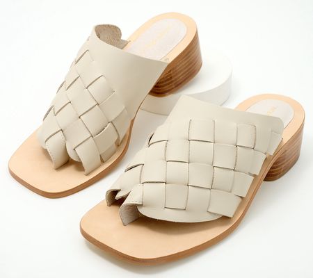 As Is INTENTIONALLY BLANK Woven Leather Sandals