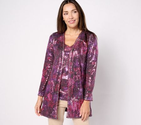 As Is Isaac Mizrahi Live! Choice of Print or Solid Cardigan
