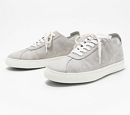 As Is Isaac Mizrahi Live! Faux Suede Lace-Up Sneaker