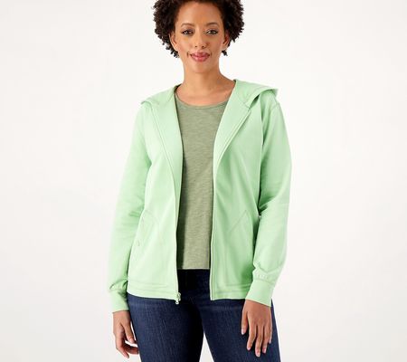 As Is Isaac Mizrahi Live! Soho French Terry Zip Up Hoodie